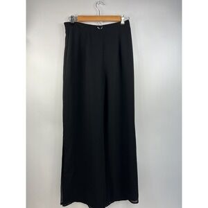 R&M Richards Slacks Pants Women's Size 8 Black Elastic Waist Formal Evening Wear